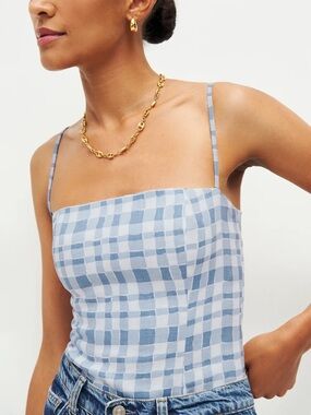 Reformation Overland Linen Top Jodie